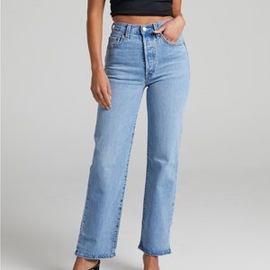 Levi's Women's Tango Gossip color ribcage Straight Leg Jeans